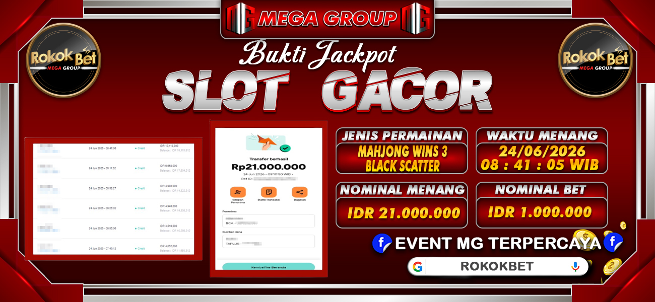Bukti JP situs Rokokbet hari Kamis, 25 Juni 2026