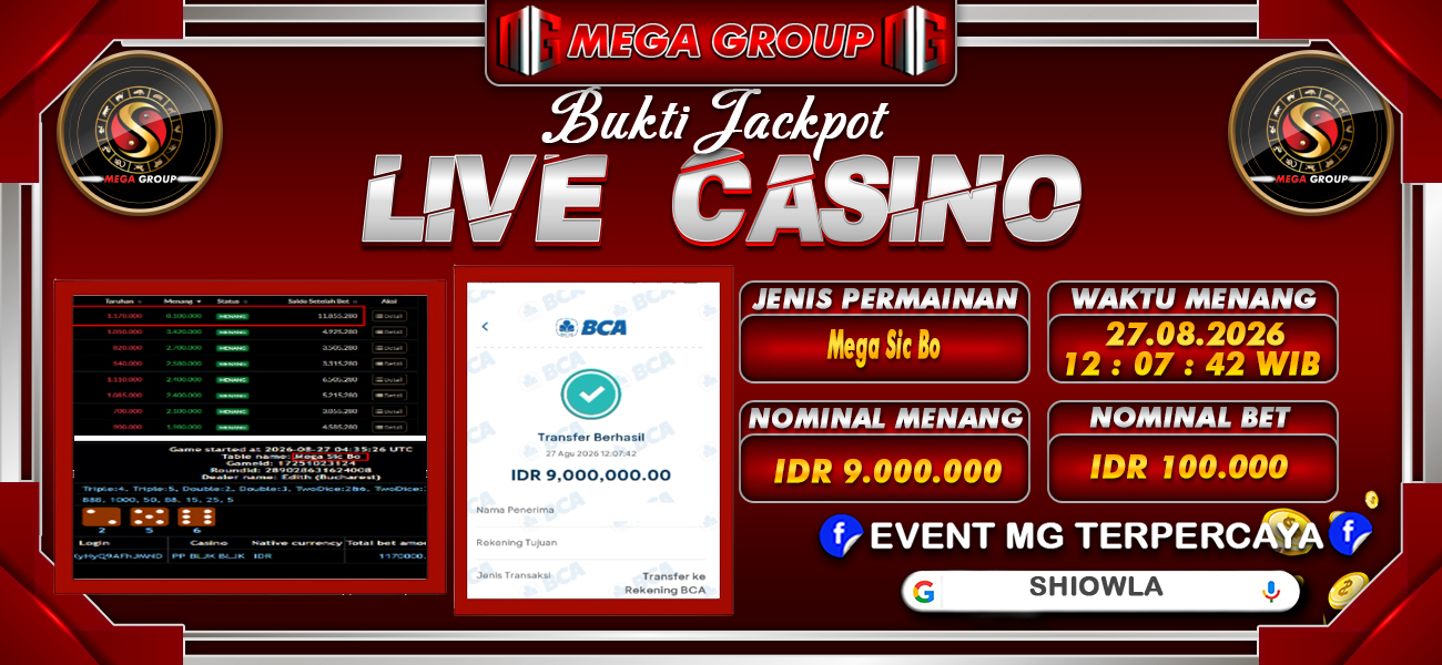 Bukti JP situs Shiowla hari Kamis, 27 Agustus 2026